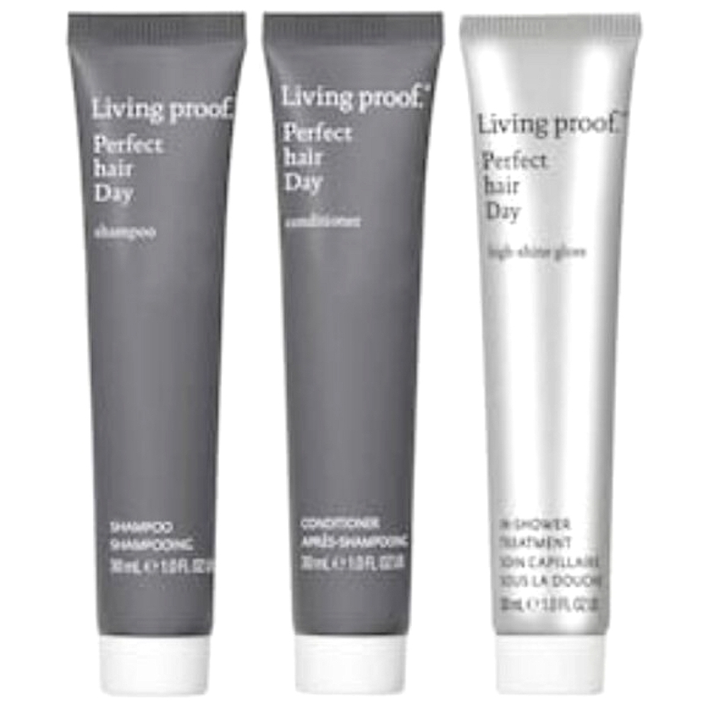Living Proof PhD Shampoo, PhD Conditioner, High Shine Gloss DLX Luxury Samples
